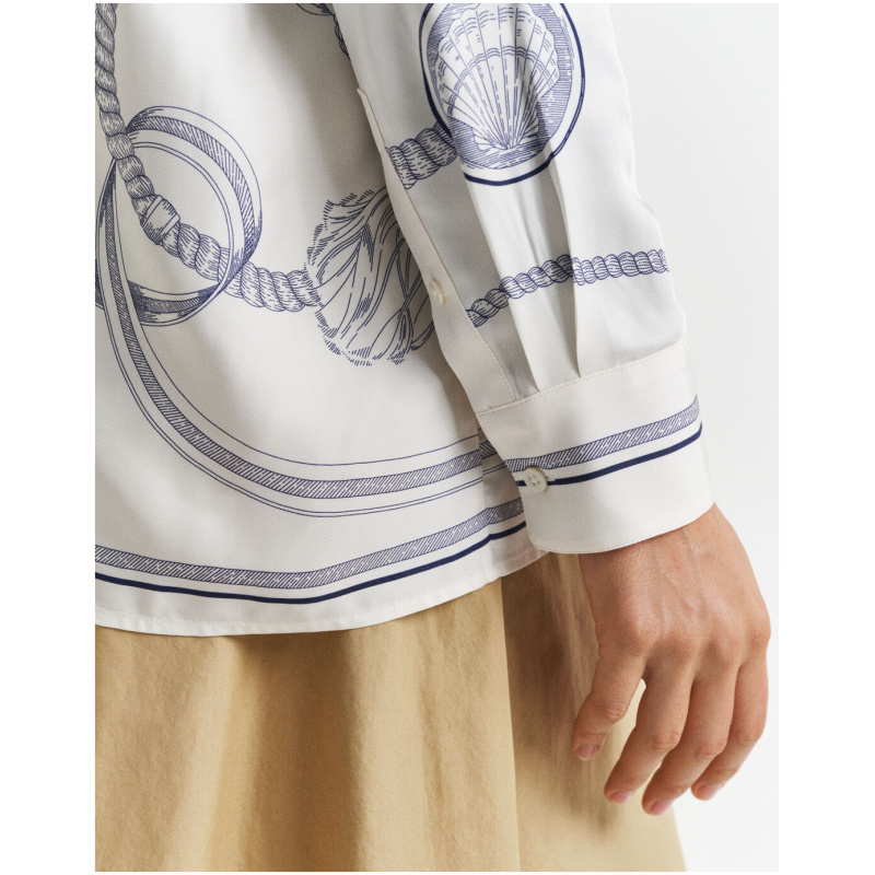 GANT Relaxed Fit Sailing Print Bluse